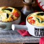 Tomato and zucchini clafoutis