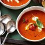 Tomato soup with melting bocconcini