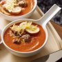 Tomato soup with parmesan meatballs