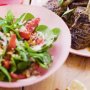 Tomato & spinach salad with cumin-spiced dressing