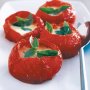 Tomatoes filled with bocconcini & basil