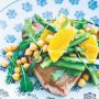 Tuna and asparagus with a creamy dressing