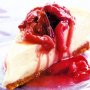 Vanilla cheesecake with poached rhubarb