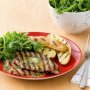 Veal schnitzel with chargrilled potato