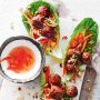 Vietnamese meatball lettuce wraps