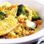 Warm chicken, avocado & couscous salad