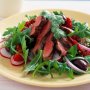 Warm lamb salad with mint pesto