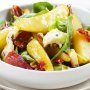 Warm pear, spinach and blue cheese salad