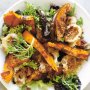 Warm pumpkin & goats cheese salad (vegetarian)