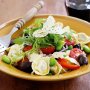Warm tortellini, broad bean and artichoke salad