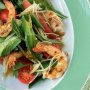 Wing bean and grilled prawn salad