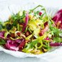Winter sprout salad with pancetta and cranberries