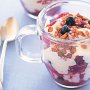 Yoghurt, berry & granola compote