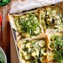 Zucchini, haloumi and herb tarts