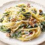 Spaghetti with spinach and mascarpone sauce