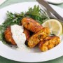 Roasted pumpkin, sage and couscous fritters