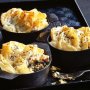 Silverbeet pies with filo chia topping