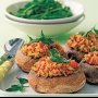 Spicy stuffed mushrooms