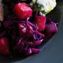 Braised red cabbage with apples