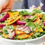 Chargrilled pumpkin, red onion and spinach salad