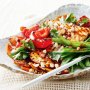 Spicy grilled pumpkin and tofu salad