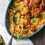 One-pan yellow pork curry with coconut rice