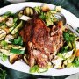 Slow roasted lamb with grilled eggplant salad