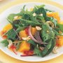 Pumpkin, red onion and Asian greens salad with sweet chilli dressing