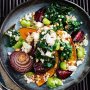 Warm beetroot and chilli pumpkin pearl couscous salad