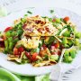Fattoush salad with grilled haloumi