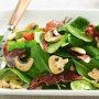 Mushroom, prosciutto and spinach salad