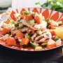 Papaya salad with charred chicken