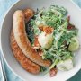Potato salad with chicken sausages
