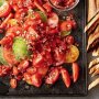 Tomato, capsicum and chilli salad