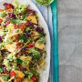 Pineapple and cabbage salad with coconut pesto dressing