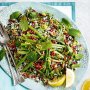 Asparagus, lemon and pecan wild rice salad