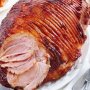 Baked ham with barbecue glaze