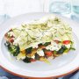 Super quick free-form vegetarian lasagne